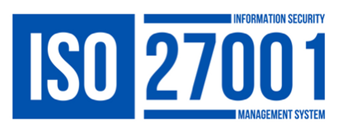 ISO 27001 Information Security Management System badge.